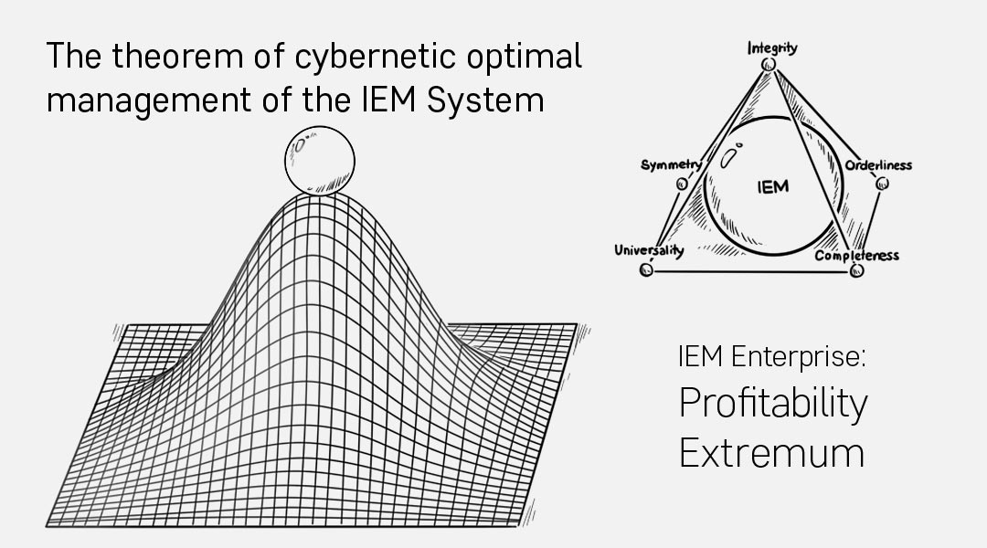 The theorem of cybernetic optimal management of the IEM System